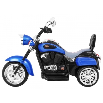 Motorek Chopper dla dzieci z oparciem niebieski  TR1501
